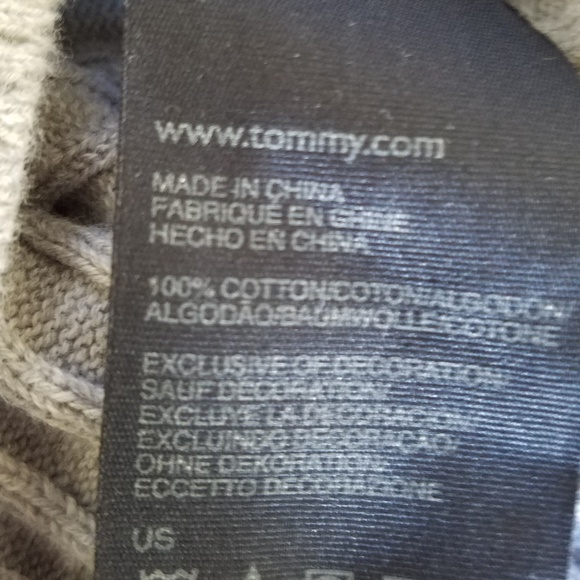 Tommy Hilfiger Medium Cable Knit Sweater Gray - Picture 5 of 5